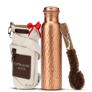 Pure Copper Hammered Water Bottle