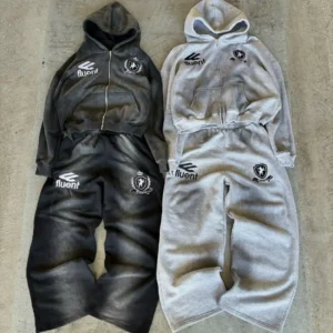 Embroidered Oversized Sportswear Set